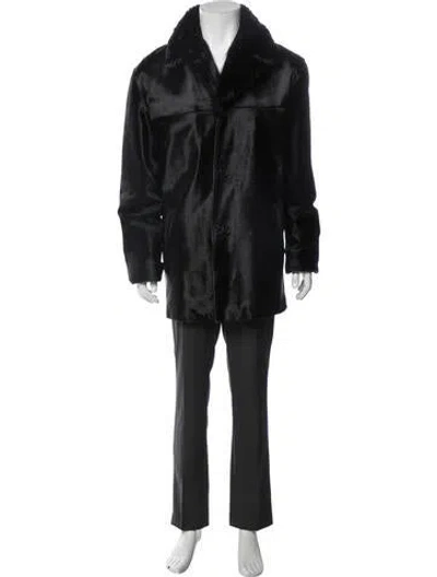 Pre-owned Fur Coat In Black