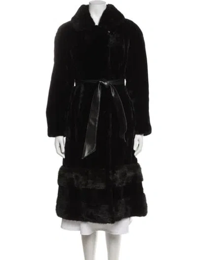 Pre-owned Fur Coat In Black