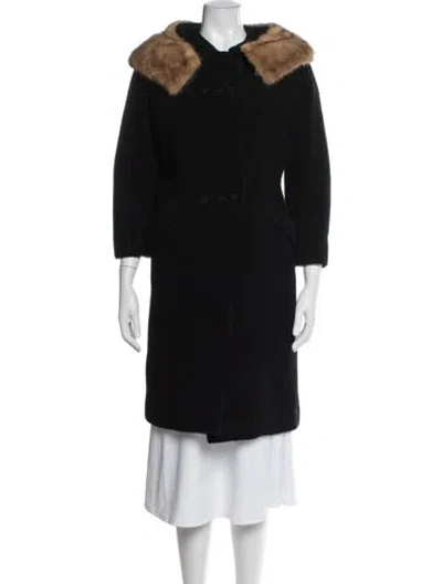 Pre-owned Fur Coat In Black