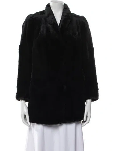 Pre-owned Fur Coat In Black