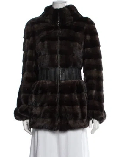 Pre-owned Fur Coat In Black