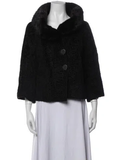 Pre-owned Fur Coat In Black