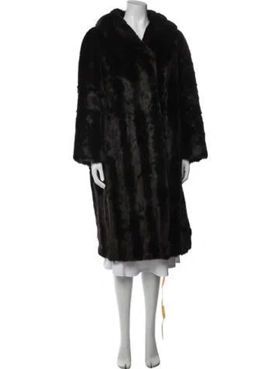 Pre-owned Fur Coat In Black