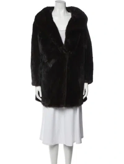 Pre-owned Fur Coat In Black
