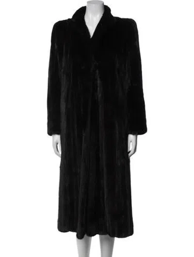 Pre-owned Fur Coat In Black