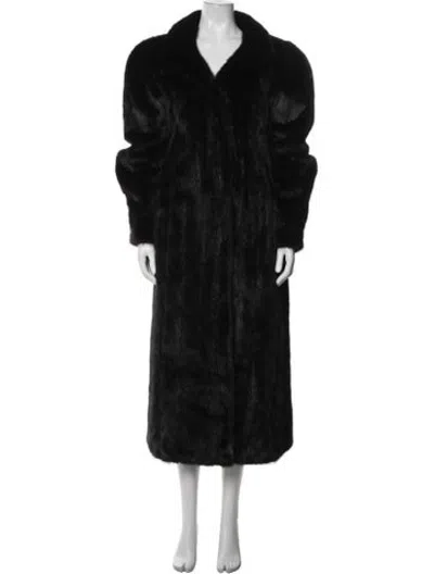 Pre-owned Fur Coat In Black