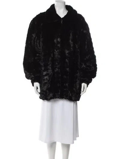 Pre-owned Fur Coat In Black