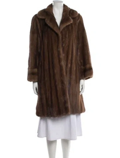 Pre-owned Fur Coat In Blue