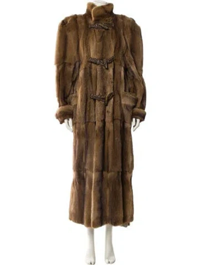 Pre-owned Fur Coat In Brown