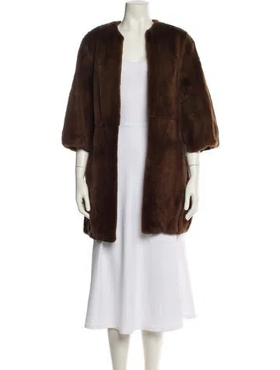 Pre-owned Fur Coat In Brown
