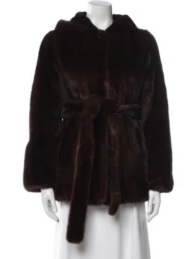 Pre-owned Fur Coat In Brown