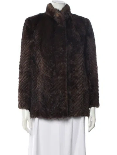 Pre-owned Fur Coat In Brown