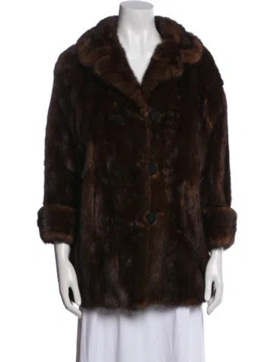 Pre-owned Fur Coat In Brown