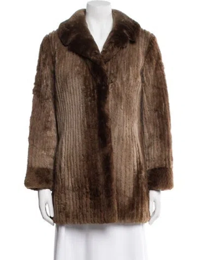 Pre-owned Fur Coat In Brown