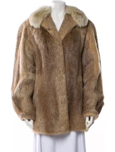 Pre-owned Fur Coat In Brown