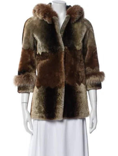 Pre-owned Fur Coat In Brown