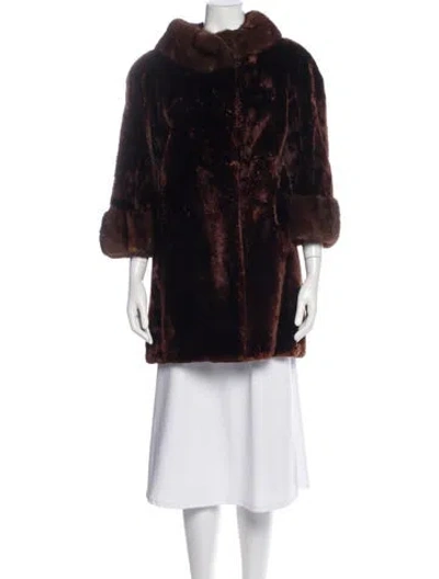 Pre-owned Fur Coat In Brown