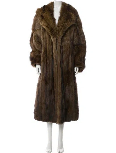 Pre-owned Fur Coat In Brown