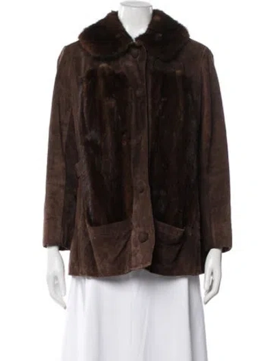 Pre-owned Fur Coat In Brown