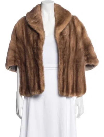 Pre-owned Fur Coat In Brown
