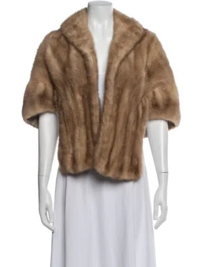 Pre-owned Fur Coat In Brown