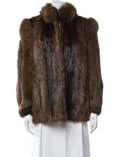 Pre-owned Fur Coat In Brown