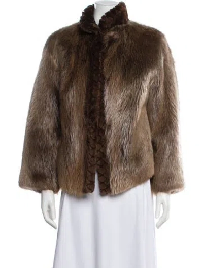 Pre-owned Fur Coat In Brown