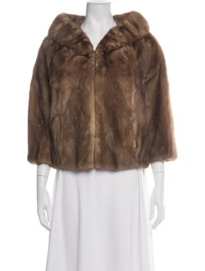 Pre-owned Fur Coat In Brown