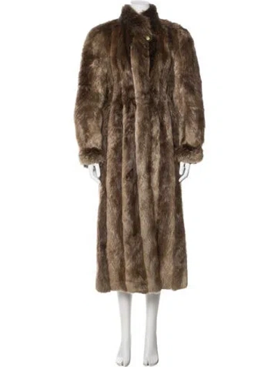Pre-owned Fur Coat In Brown
