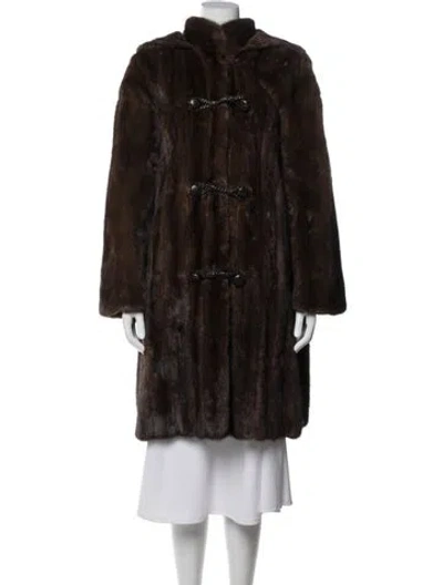 Pre-owned Fur Coat In Brown