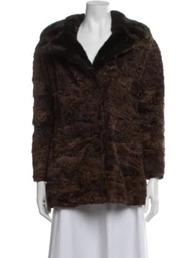Pre-owned Fur Coat In Brown
