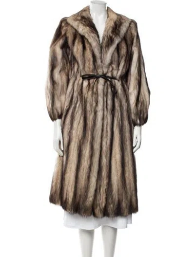 Pre-owned Fur Coat In Brown