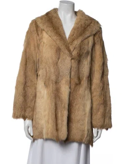 Pre-owned Fur Coat In Brown