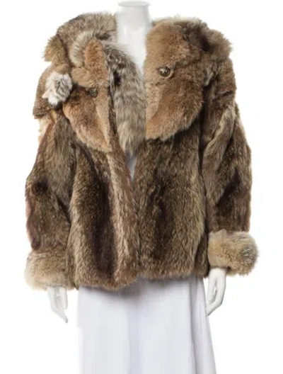 Pre-owned Fur Coat In Brown
