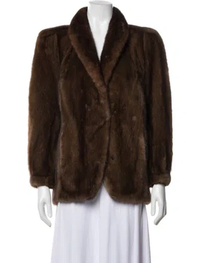 Pre-owned Fur Coat In Brown