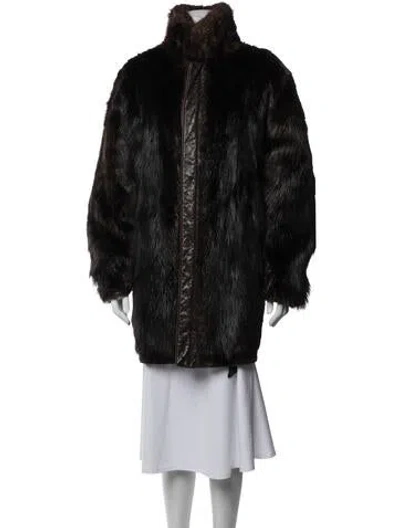 Pre-owned Fur Coat In Brown