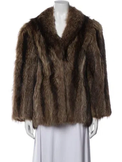 Pre-owned Fur Coat In Brown