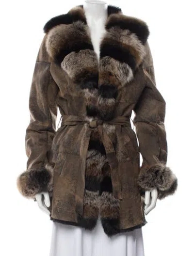Pre-owned Fur Coat In Brown