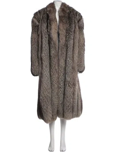 Pre-owned Fur Coat In Brown