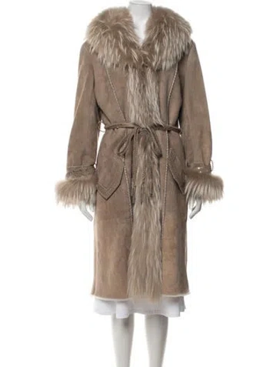 Pre-owned Fur Coat In Brown/neutrals