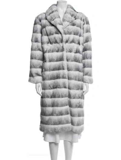 Pre-owned Fur Coat In Gray