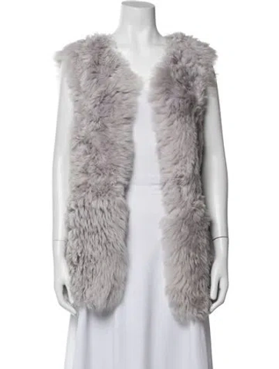 Pre-owned Fur Coat In Gray