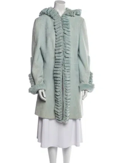 Pre-owned Fur Coat In Green