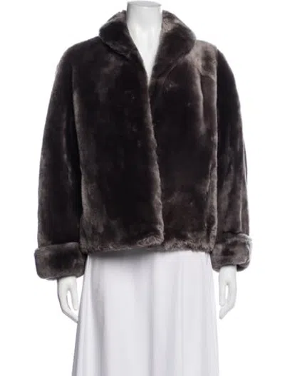 Pre-owned Fur Coat In Grey