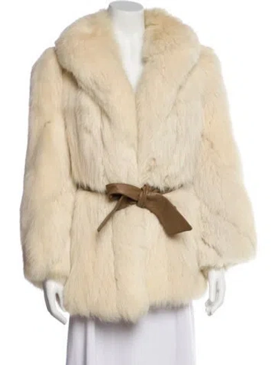 Pre-owned Fur Coat In Neutral