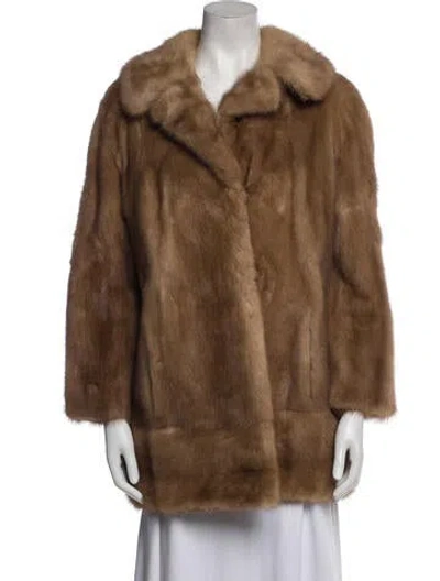 Pre-owned Fur Coat In Neutral