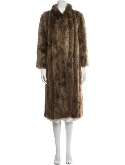 Pre-owned Fur Coat In Neutral