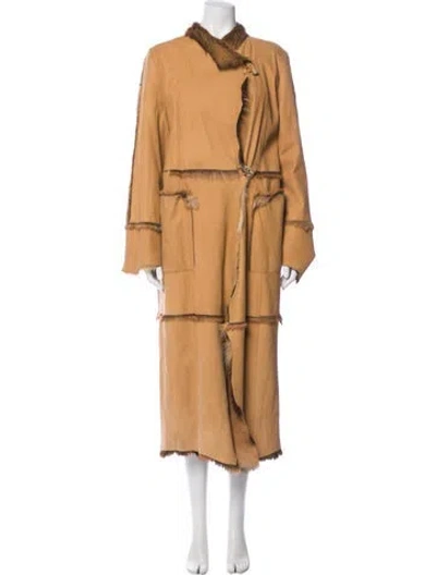 Pre-owned Fur Coat In Neutral