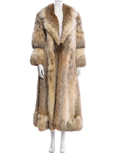 Pre-owned Fur Coat In Neutral