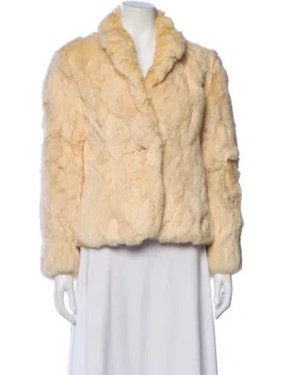 Pre-owned Fur Coat In Neutral